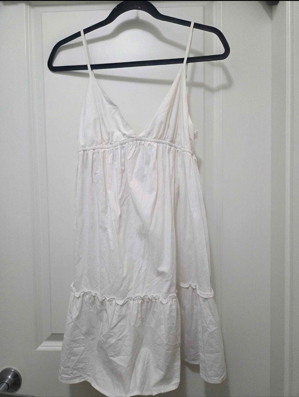 Aritzia Sunday Best Aroma White Spaghetti-Strap Cotton Dress In Large